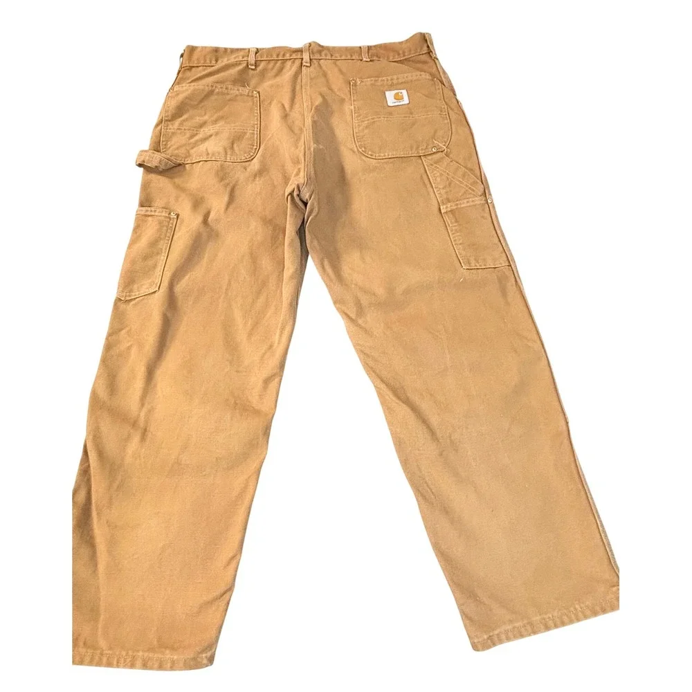 Vintage 90s Carhartt B01 Double Knee Work Pants men's 40x28 Brown Duck Canvas